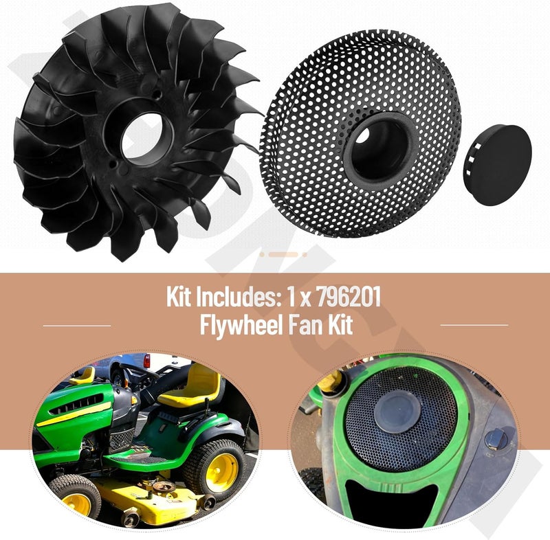 ZHONGXIA 796201 Flywheel Fan Kit Compatible with B&S/Cub Cadet LA115 LA105 31P677 31G777 31R777 31P707 319000 31A000 Engines, Replace 699043, 794436, 699708, 695492, 695056, 697853, 796083, 794438 - Image 4